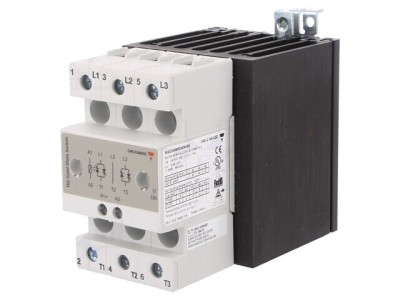 Releu semiconductor 40A 3-fazat 42-660VAC foto