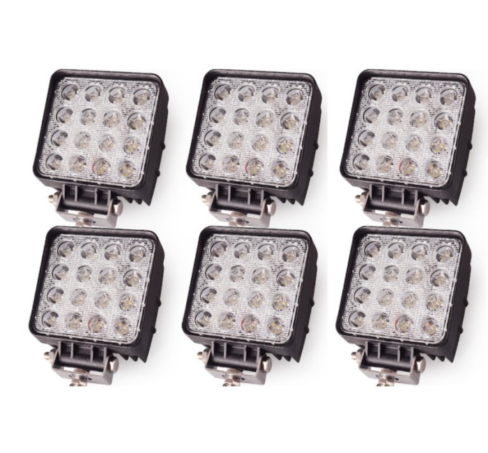 Комплект от 6 х LED проектор 48W car offroad 16 LED