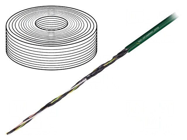 Cablu de control chainflex&reg; CF5 12G0,5mm2 PVC verde