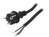 Cablu SCHUKO 4.5m Negru Mufă Guma CEE 7/7