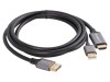 Cablu LANBERG DisplayPort la HDMI și USB A, 1,8m, negru, High Speed, 4K UHD