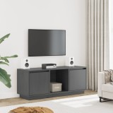 Comodă TV, gri, 110,5x35x44 cm, lemn masiv de pin