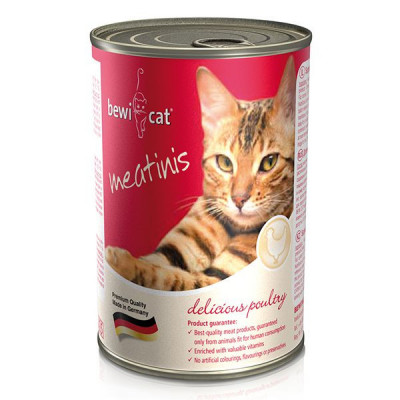 Conservă BEWI CAT Meatinis cu pui, 400g foto