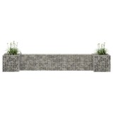 vidaXL Jardinieră gabion &icirc;n formă de H, 260 x 40 x 40 cm, s&acirc;rmă oțel