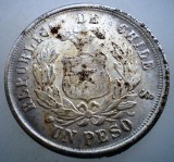 7.436 CHILE 1 PESO 1881 FALS, America Centrala si de Sud