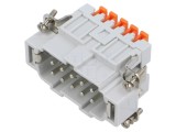 Conector ILME HDC JSHM 10, 10 pini, 16A 600V insert contact tată