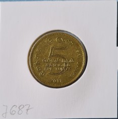 Sri Lanka 5 rupees 2011 foto