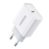 Ugreen - Wall Charger CD137 (60450) - Fast Charging, Type-C, 20W, 5V/3A, PD3.0, Quick Charge 4.0+ - White