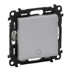 Intrerupator revenire cu simbol sonerie Valena Life aluminiu 752315