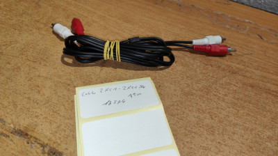 Cablu 2RCA Tata - 2RCA Tata 1.1m #A3374 foto