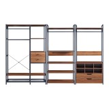 Set 3 suporturi haine masuri diferite Larem 3 cu 4 sertare 5 rafturi si 6 compartimente [en.casa] HausGarden Leisure, [en.casa]