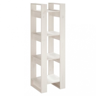 Biblioteca/Separator camera, alb, 41x35x125 cm, lemn masiv pin foto