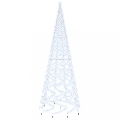 Brad de Crăciun cu țăruș, 3000 LED-uri, alb rece, 800 cm foto