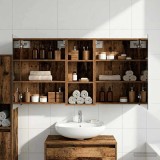 vidaXL Set dulap baie cu raft 3 pcs 130 x 14,5 x 70 cm Lemn compozit 3403766