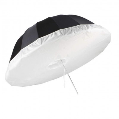 Umbrela studio parabolica deep reflexie white - black 140cm - 16 spite cu difuzie foto