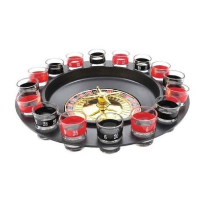 Joc Ruleta NovaLine NL004 cu shot-uri, diametru de 29 cm cu 16 pahare sticla foto