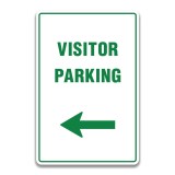 VISITOR PARKING LEFT SIGN