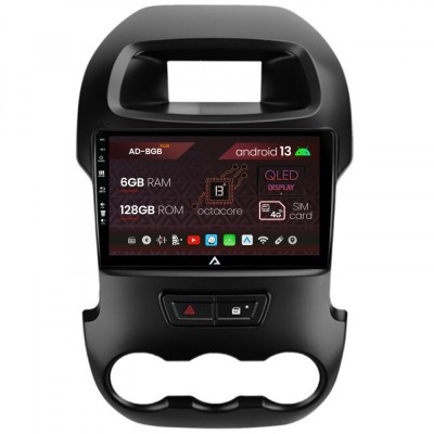 Navigatie Ford Ranger (2011-2015), Android 13, B-Octacore 6GB RAM + 128GB ROM, 9 Inch - AD-BGB9006+AD-BGRKIT135B foto