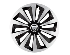 Set 4 capace roti Fox Gri-Negru R14 pentru gama auto Dacia