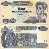 Bolivia 10 Bolivianos (2011-2013) UNC - Bancnota Ne流通ata America de Sud