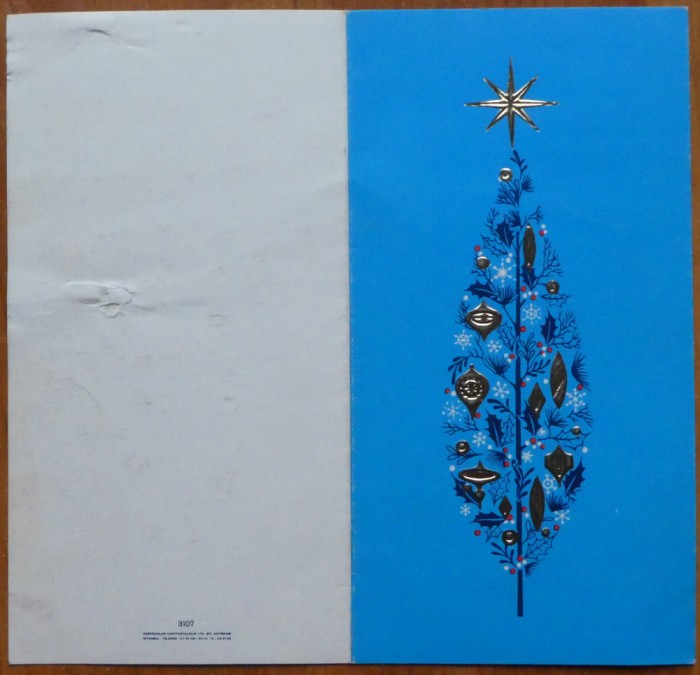 Felicitare trimisa de Grigore Geamanu, jurist roman important, 1972