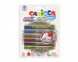 Lipici Glitter, Lavabil, 6 Culori/blister, Carioca Glitter Glue Mix