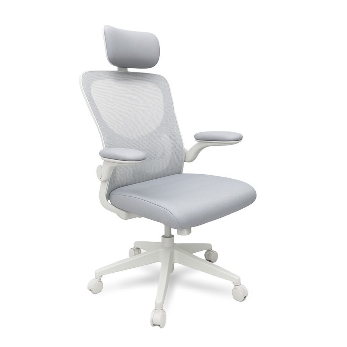 Scaun de birou ergonomic Flexo cu suport lombar, alb