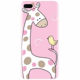 Husa silicon pentru Apple Iphone 7 Plus, Cute Giraffe