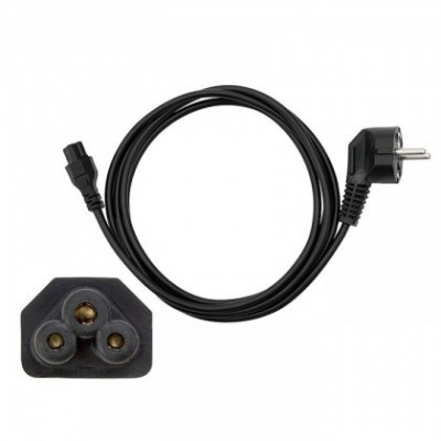 Cablu Alimentare Sursa Laptop 230V, 3x0,75mmp, 1,8m Akyga AK-NB-01C Negru foto