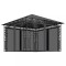 Pavilion cu plasa anti-tantari&amp;lumini LED, antracit, 3x3x2,73 m