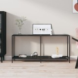 Cumpara ieftin Masă consolă,negru, 160x35x75,5 cm, sticlă securizată