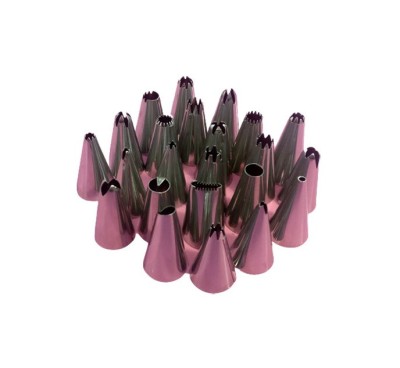 Set 23 duiuri ornat din inox cu adaptor inclus, 3 cm, Rose, 83COF foto