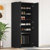 Dulap pentru pantofi Negru 80 x 39 x 180 cm Lemn compozit