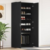 vidaXL Cabinet pentru pantofi Negru 80x39x180 cm Lemn solid