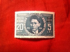 Serie 1 valoare Romania 1940 Corneliu Zelea Codreanu - Posta Aeriana - Axa Roma-Berlin
