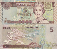 Fiji 5 Dollars 2002 UNC foto