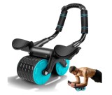 Cumpara ieftin Rola pentru exercitii abdominale UOPON, 2 roti, negru - RESIGILAT