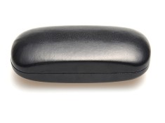 Toc / etui ochelari piele ecologica, 16 x 6 x 4 cm, Negru foto