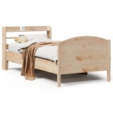 Cumpara ieftin Cadru de pat fara saltea, 75x190 cm, lemn masiv de pin