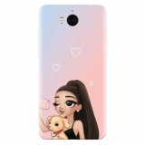 Husa silicon pentru Huawei Y6 2017, Selfie With Sweet Dog