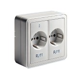 Vimar Priza modulara telefon, dubla distributie, 2xRJ11, alb ProAdvanced PowerfulTools