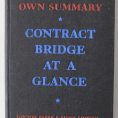 CONTRACT BRIDGE AT A GLANCE , CULBERTSON 'S OWN SUMMARY by ELY CULBERTSON , EDITIE INTERBELICA