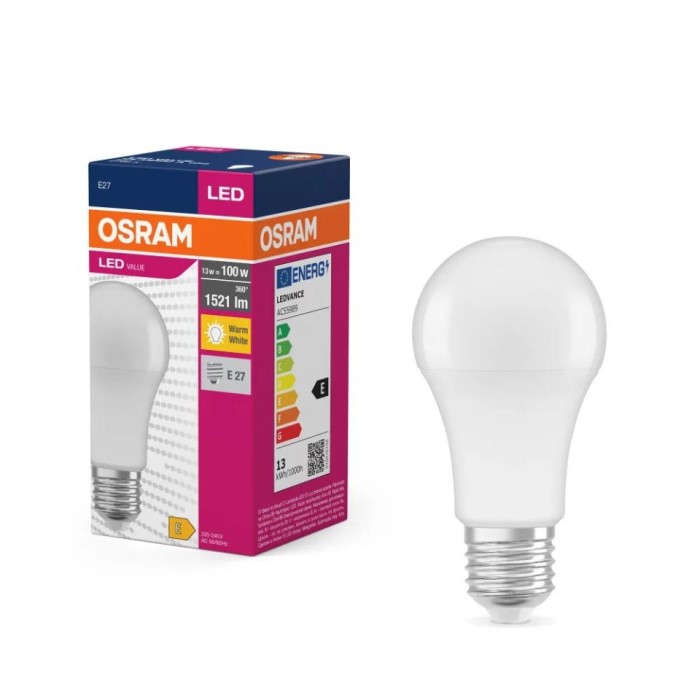 VALUECLA60 8W/840 230VFR E27 FS1 OSRAM