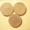 3 Monede 5 lei 1948 ,1949 ,1950 , aluminiu , cal. F.Buna