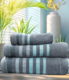 Cumpara ieftin Set 3 prosoape baie Valentini Bianco, bumbac 100%, 550gsm, Jackard TMJK3/Gri