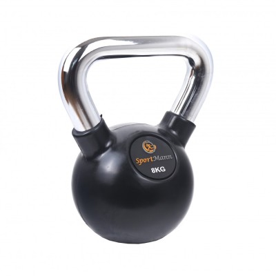 Gantera Kettlebell Cauciucata SPORTMANN 8kg FitLine Training foto