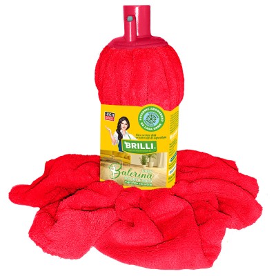 Rezerva mop Brilli Balerina, microfibra, suprafete sensibile, rosu foto