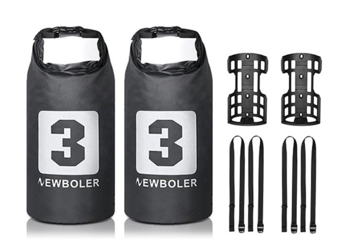 Set 2 genti pentru bicicleta Lixada, multifunctionale, 2x3L, impermeabil, negru - RESIGILAT