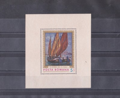 M1 TX4 3 - 1971 - Reproduceri de arta II - Marina - colita dantelata foto