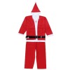 Costum mos craciun pentru barbat, adult, din 5 piese, polar, Oem